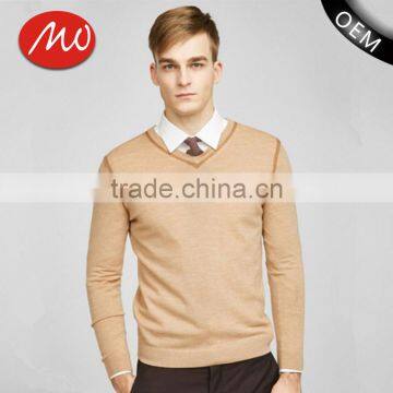 Men's formal v-neck plain school uniform pullover sweater with custom wholesale