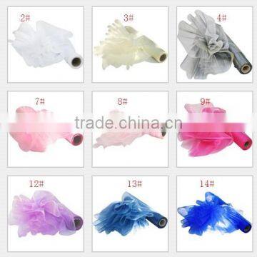 28CM * 25MTR Length Organza Roll Fabric Wedding Party Decor Chair Bows Table Runner Sash photo-4