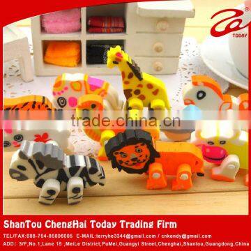 2014 new product animal rubber eraser for low MOQ