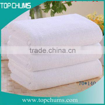 100% cotton Unbleached solid terry luxury hotel dobby border towels with embroidery