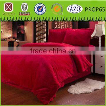 thick polyester super soft blanket red rour bedding set flannel blanket