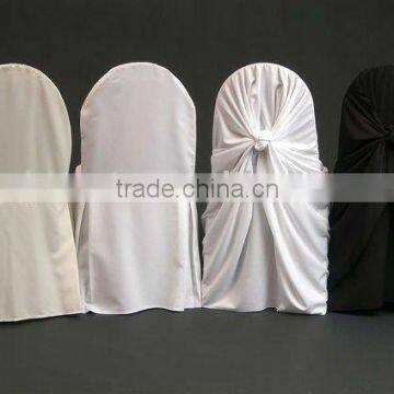 100%polyester chair cover with pleats wedding universal chair cover