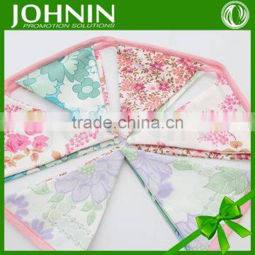 JOHNIN flag supply various customized print triangular floral bunting flags