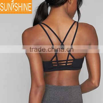 Wholesale Breathable Yoga Bra Dry Fit Nylon Spandex Women Fitness Yoga Sports Bra