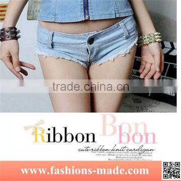 Girl Casual Low Waist Nightclub Triangle Jeans Shorts
