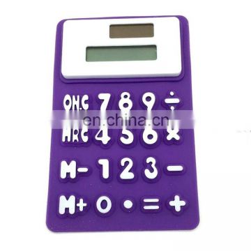 High quality Foldable Silicone Magnetic Fridge Sticker 8 Digits Calculator