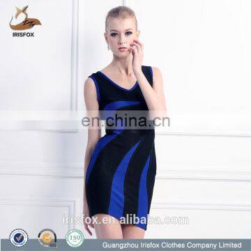 Top Brands Blue And Black Sexy Clubwear Party Dress