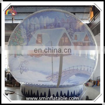 Christmas ornament giant inflatable snow globe, human customized snow globe for outdoor event promotion