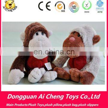 Cute plush monkey toy with magnet mini plush monkey keychain toy