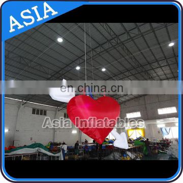 suspend lighting inflatable heart for valentine decoration