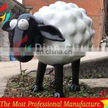 Amusement Park Decoration Fiberglass Life Size Sheep Sculpture photo-4