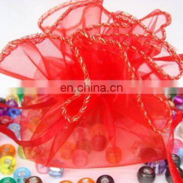 christmas Santa Claus flitter printing gift candy jewelry organza packing bag