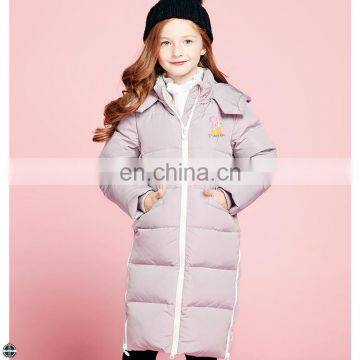 T-GC016 Wholesale Factory Very Warm Girls Knee Length Winter Coat