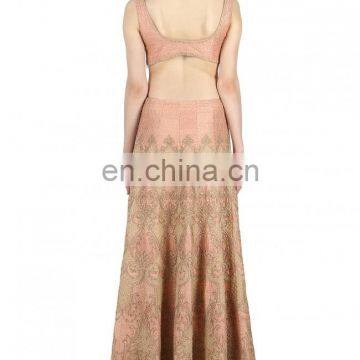 Blush Lengha With Golden Motifs photo-2