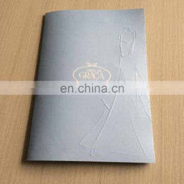 Free Risk New Specail Printing Light Blue Textured With Embossing Paper Document Folder