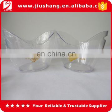 transparent boat shape ps plastic ice bucket with 10L capacity