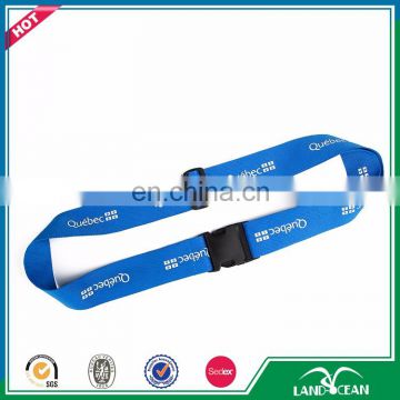 Wholesale silk screen logo blue travel luggage strap