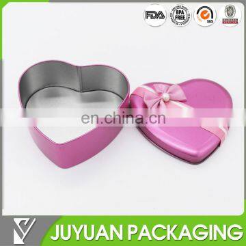 Heart shape gift metal tin candy container