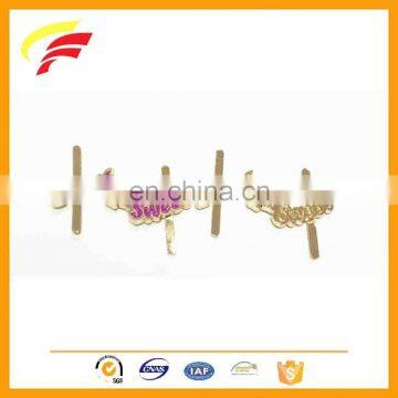 Custom Logo Zinc Alloy Metal Enameled Label With Pins for Clothing photo-4