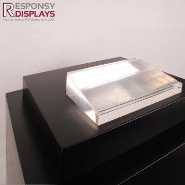 Custom-made Floor Standing Black MDF Clothing Display Stand photo-4