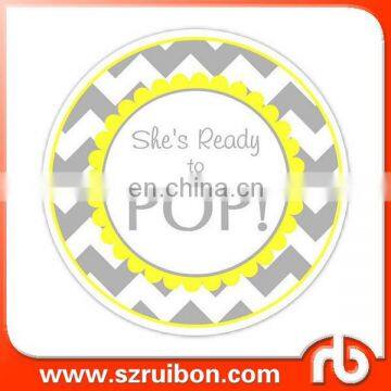Customized Baby Shower Personalized Round Waterproof Labels Stickers photo-3