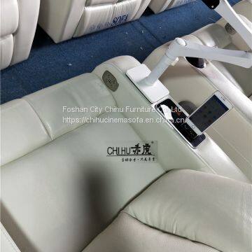 Top Grain Cow Leather Power Recliner Sofa With Cup Holders photo-2