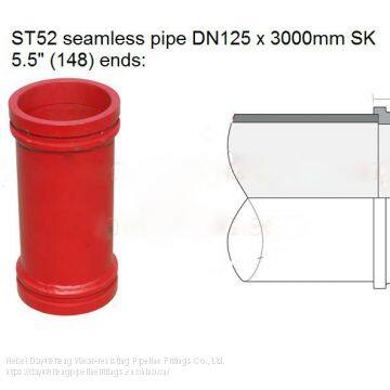 Manufacturer seamless DN125 ST52 concrete pump delivery pipe