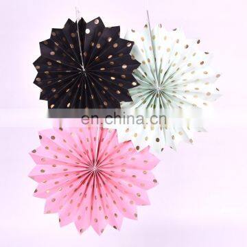 Party Decoratiions Folding paper party props Fan Shape Folding decorations