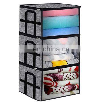 Large Capacity Foldable Fabric prefab houses vacuum Storage Bag Blanket Clothes Organizer Bins