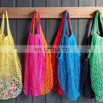 New fashion woven grocery net shoulder bag for fruits and vegetables