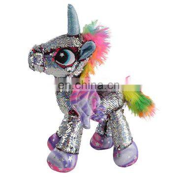Manufacturers Custom Design Reversible Sequin Unicorn Stuffed Toy For Kids photo-7