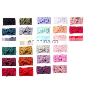 27Colors мягкая детская головная ленточка для девочек однотонная с джаккардовой полоской и ленточным бантиком photo-4