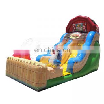 popular commercial grade colorful farm theme inflatable slide for sale