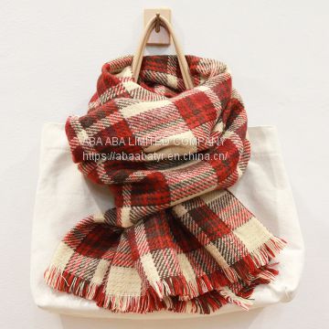 Red plaid scarf