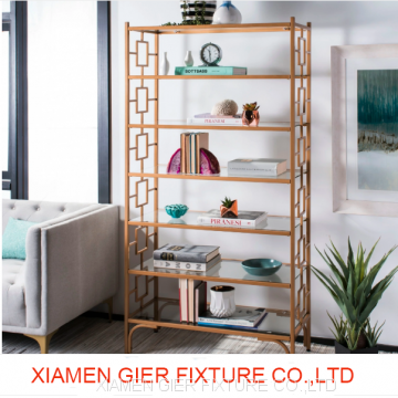 Golden shelf multi-layer metal display stand