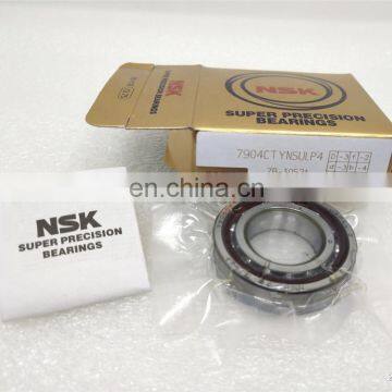 High precision NSK bearing 7904CTYNSULP4  single row angular contact ball bearing 7904C 7904C TYN SUL P4