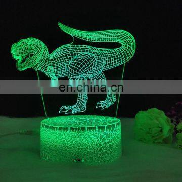 Hot Sale Customize 3d Illusion Lamp With White Crack Base