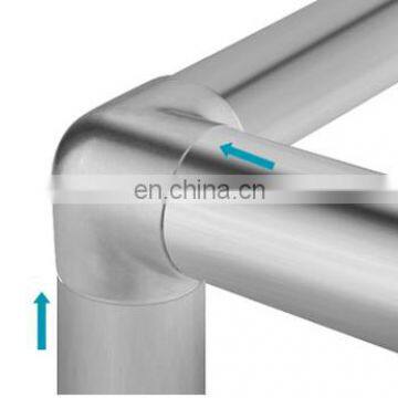 Stainless Steel Handrail Connector 3 Way Corner Union Elbow 90 Degree photo-5
