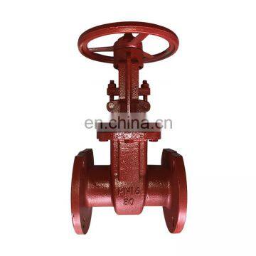 Russia standard carbon steel stem rising flange type cast iron gate valves