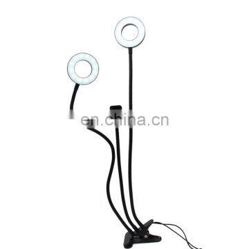 Factory Direct Mobile Phone Live Light Bracket Net Red Live Beauty Lamp Round Ring Fill Light Three in One photo-3
