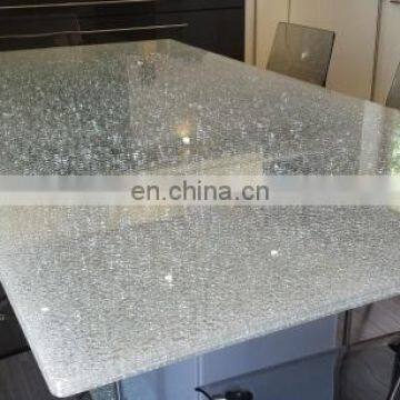 Ice Cracked Decorative Table Top Laminated Glass photo-4