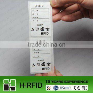RFID paper hang tag for jeans