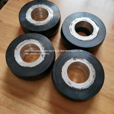 Production and Supply of Rubber Coated Roller Iron Core Coated Rubber Roller Can be Customized photo-4