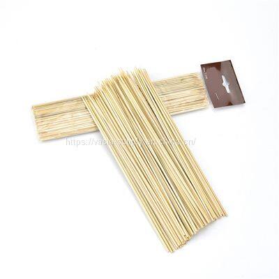 Bamboo Skewers 12Inch | (More Sizes: 6”/10”/12”) | Thick Sturdy Φ=0.16inch (4mm)-100pcs | Natural Bamboo Sticks | Wooden Skewers
