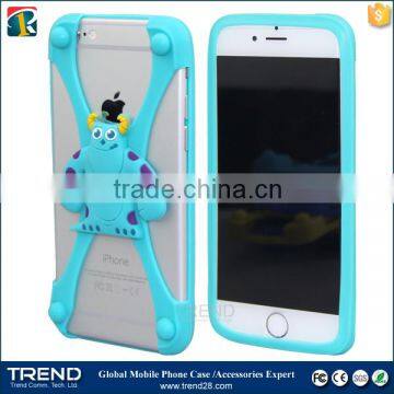 Fit for 1~5 Inches Bear Yellow Monster Universal Silicon Bumper Case for Iphone 6 Quality Choice photo-4
