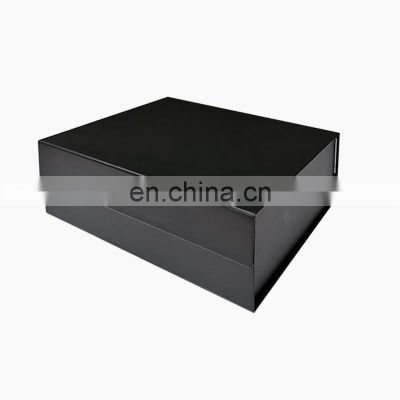 OEM factory made cheap price custom luxury gift black magnetic box with LOGO