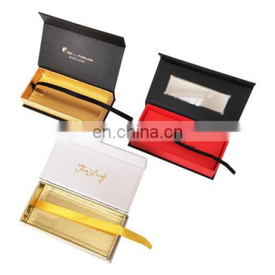 Custom Magnetic Paper Cardboard False Eye lashes Box Packaging For Eyelash Extension