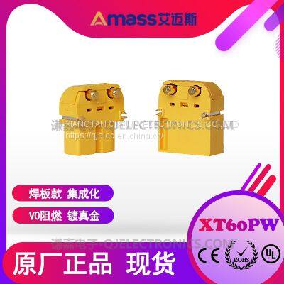 Amass 30A battery connector XT60PW-F/M for PCB weld