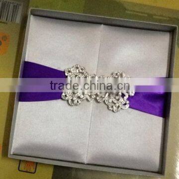 Guanghzhou Wholesale Wedding Invitations Silk Boxes With Buckle photo-6
