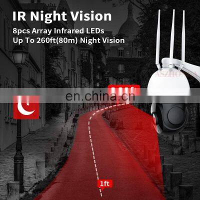 4GSIM CARD 5MP Wireless Security IP Network Camera 5X Zoom HD PTZ Outdoor Home Surveillance Dome Cam CCTV 50M IR Night Vision photo-4